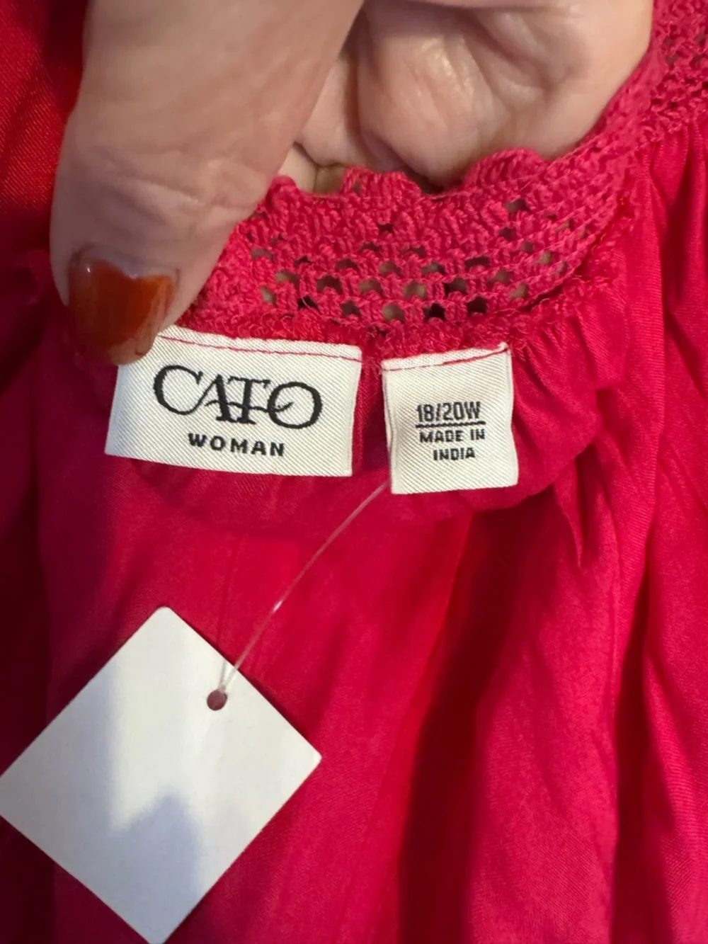 NWT  Pink Peasant Top  PLUS:   18/20    #C - Picture 10 of 10